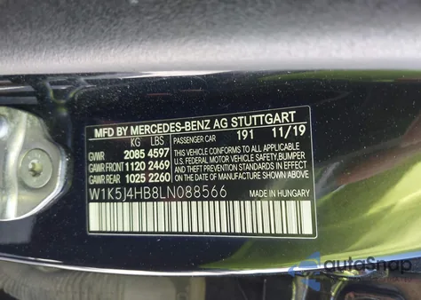 2020 Mercedes-Benz Cla 250 4Matic z USA, uszkodzony, nr VIN W1K5J4HB8LN088566